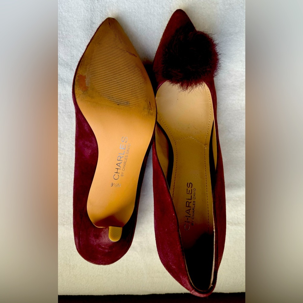 Beautiful burgundy suede heels. Barely worn.